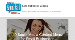 Desktop Screenshot of letsgetsocialcanada.com