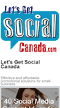 Mobile Screenshot of letsgetsocialcanada.com