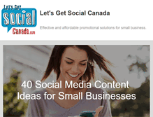 Tablet Screenshot of letsgetsocialcanada.com